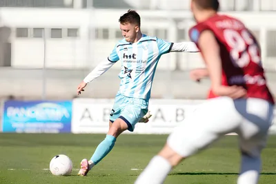A footballer in motion