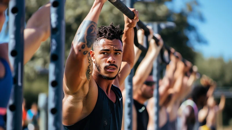 Athlete during an outdoor training session
