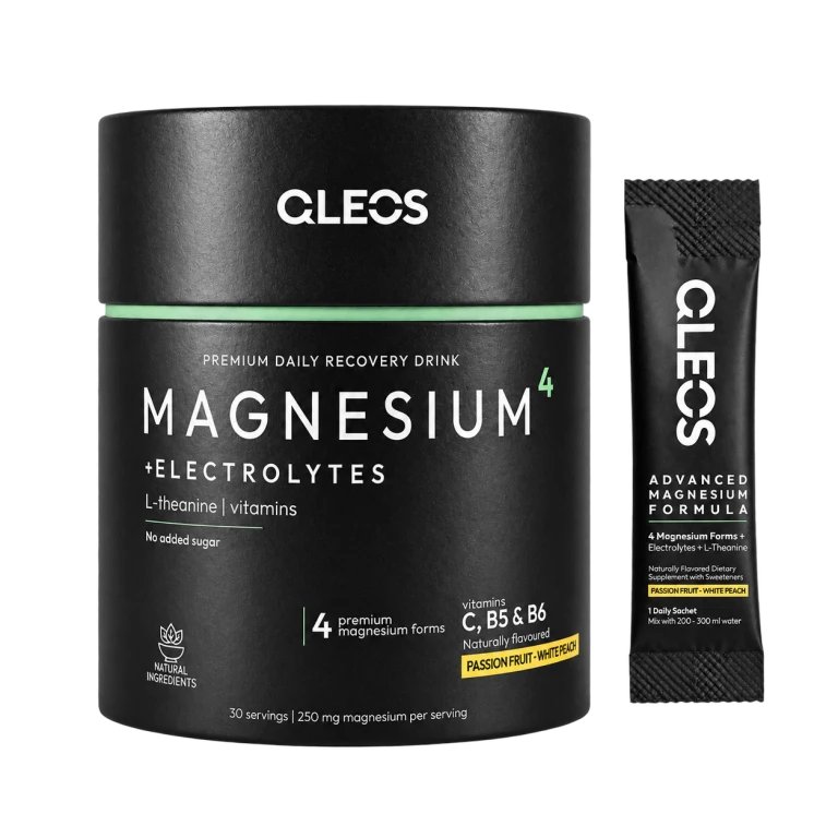Magnesium⁴ + Electrolytes with its individual sachet.